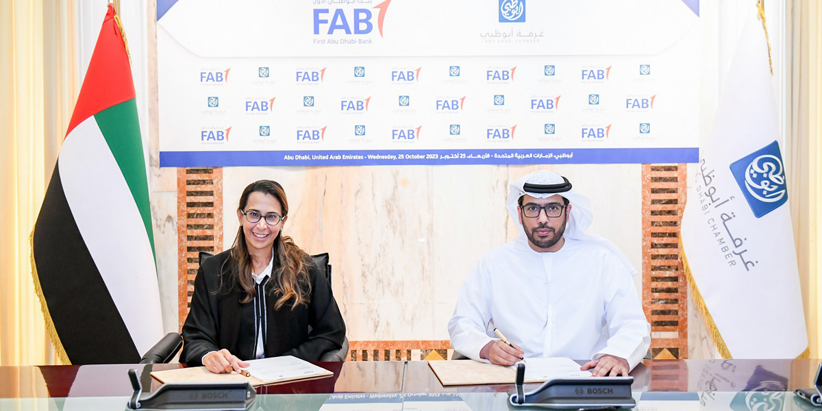 Abu Dhabi Chamber signs MoU with FAB to optimise the investment climate and business environment